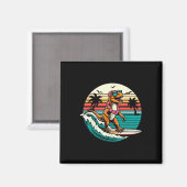 Lustiger Dinosaurier Surfboard Strand Sommer Surfe Magnet (Vorderseite/Rückseite)