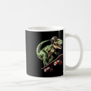 Lustiger Dinosaurier T Rex Auf Skateboard Skateboa Kaffeetasse