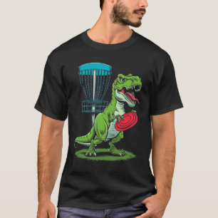Lustiger Dinosaurier T-Rex Disc-Golf-Spieler Sket  T-Shirt