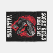 Lustiger Dinosaurier T Rex Junge Sorry Mädchen Mei Fleecedecke (Vorderseite (Horizontal))