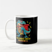 Lustiger Dinosaurier T-Rex Kindheitskrebs-Bewussts Kaffeetasse (Links)