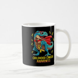 Lustiger Dinosaurier T-Rex Kindheitskrebs-Bewussts Kaffeetasse