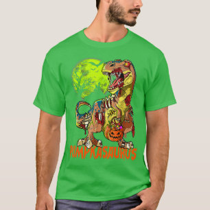 Lustiger Dinosaurier T rex Mumie Kürbis Halloween  T-Shirt