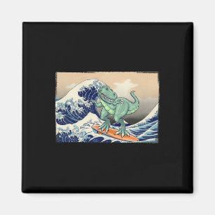 Lustiger Dinosaurier, T Rex Surfen, Dinosaurier Ku Magnet