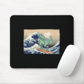 Lustiger Dinosaurier, T Rex Surfen, Dinosaurier Ku Mousepad (Mit Mouse)