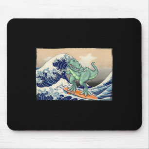 Lustiger Dinosaurier, T Rex Surfen, Dinosaurier Ku Mousepad