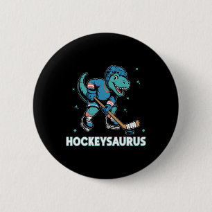Lustiger Dinosaurier Trex Hockey Kinder Hocke Hock Button