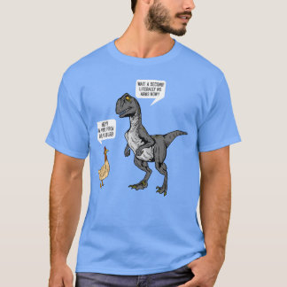 Lustiger Dinosaurier und Hahn bezüglich Hahnen-Zit T-Shirt