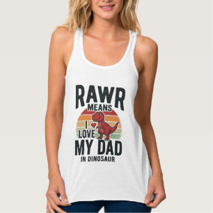 Lustiger Dinosaurier-Vater RAWR Vintage-Shirt-Desi Tank Top