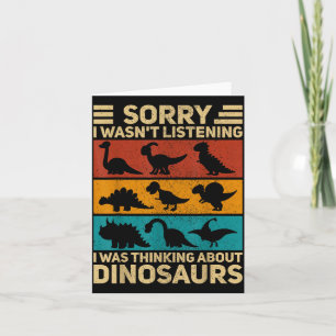 Lustiger Dinosaurier Vintage-Dinosaurier-Outfit-Ty Karte