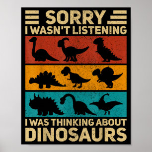 Lustiger Dinosaurier Vintage-Dinosaurier-Outfit-Ty Poster
