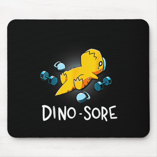 Lustiger Dinosaurier-Workout-Fitnessstudio Krafttr Mousepad (Vorne)