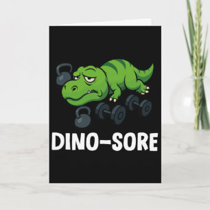 Lustiger Dinosore T-Rex-Gymnastik-Workout  Karte