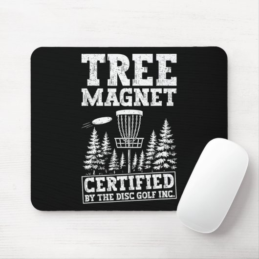 Lustiger Disc-Golf-Baum-Magnet Mousepad (Mit Mouse)