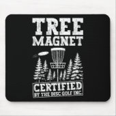 Lustiger Disc-Golf-Baum-Magnet Mousepad (Vorne)