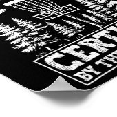 Lustiger Disc-Golf-Baum-Magnet Poster (Ecke)