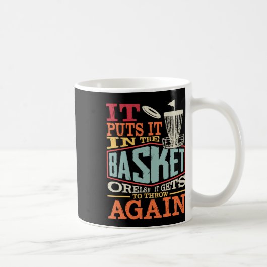 Lustiger Disc Golf, es legt es in den Korb oder So Kaffeetasse (Rechts)