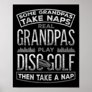 Lustiger Disc-Golf-Opa Vatertag Disc-Golfen Poster