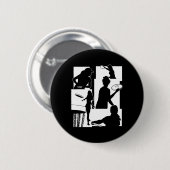 Lustiger Disc-Golf-Spieler Cool Flying Disk Sports Button (Vorne & Hinten)