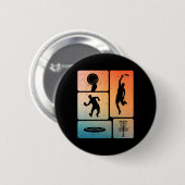 Lustiger Disc-Golf-Spieler Cool Flying Disk Sports Button (Vorne & Hinten)