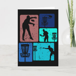Lustiger Disc-Golf-Spieler Cool Flying Disk Sports Karte