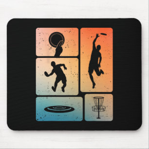 Lustiger Disc-Golf-Spieler Cool Flying Disk Sports Mousepad