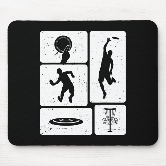 Lustiger Disc-Golf-Spieler Cool Flying Disk Sports Mousepad (Vorne)