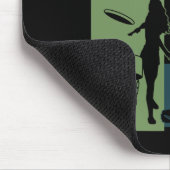 Lustiger Disc-Golf-Spieler Cool Flying Disk Sports Mousepad (Ecke)