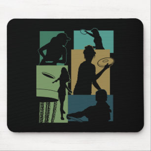 Lustiger Disc-Golf-Spieler Cool Flying Disk Sports Mousepad