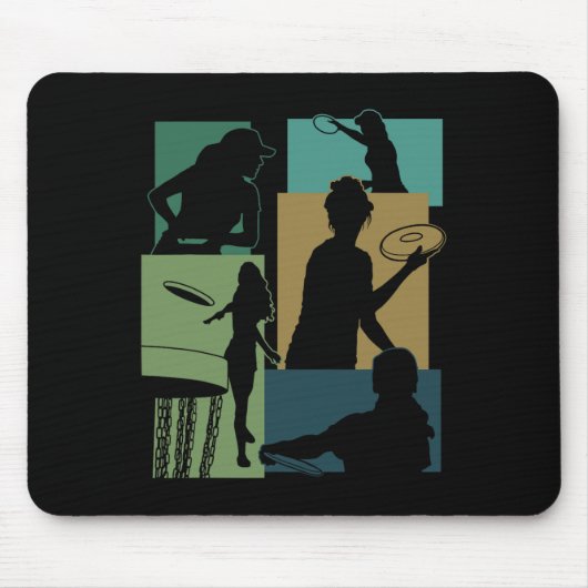 Lustiger Disc-Golf-Spieler Cool Flying Disk Sports Mousepad (Vorne)