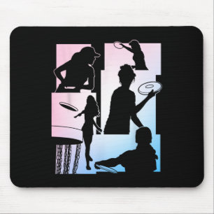 Lustiger Disc-Golf-Spieler Cool Flying Disk Sports Mousepad