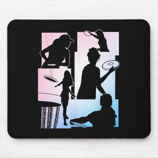 Lustiger Disc-Golf-Spieler Cool Flying Disk Sports Mousepad (Vorne)