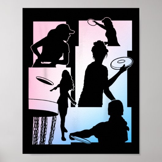 Lustiger Disc-Golf-Spieler Cool Flying Disk Sports Poster (Vorne)