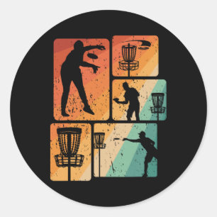 Lustiger Disc-Golf-Spieler Cool Flying Disk Sports Runder Aufkleber