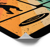 Lustiger Disc-Golf-Spieler Cooler Flying Disk Spor Poster (Ecke)