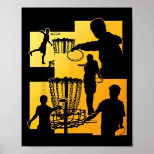 Lustiger Disc-Golf-Spieler Cooler Flying Disk Spor Poster