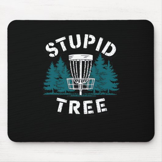 Lustiger Disc-Golf-Spieler Dummer Baum Disc Golf _ Mousepad (Vorne)