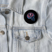 Lustiger Disc-Golf-Spieler Gehirn Disc Golf Sport  Button (Beispiel)
