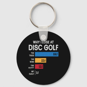 Lustiger Disc-Golf-Spieler Humor Warum ich beim Di Schlüsselanhänger