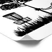 Lustiger Disc-Golf-Spieler Treejection Frisbee-Gol Poster (Ecke)