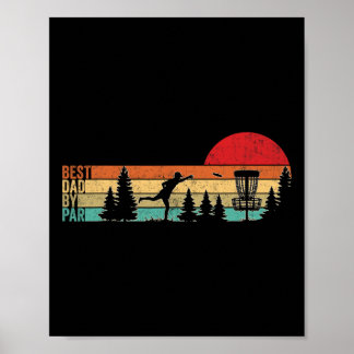 Lustiger Disc-Golf-Vater Bester Vater Nach Par Vin Poster
