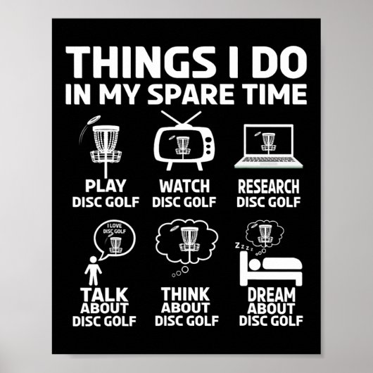 Lustiger Disc-Golf-Witz mit Disc Golf Tr Poster (Vorne)
