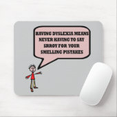 Lustiger dislektischer Slogan Mousepad (Mit Mouse)