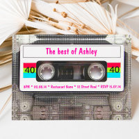 Lustiger DJ 80er Kassette 40. Geburtstag
