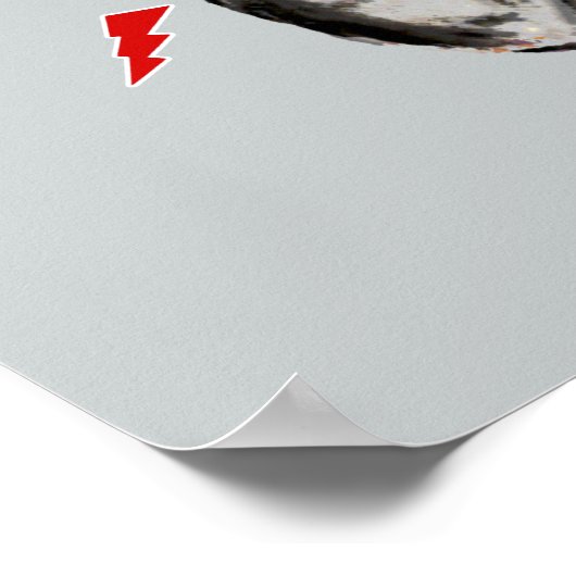 lustiger DJ Cat Boltz Poster (Ecke)