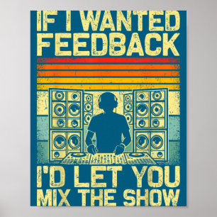 Lustiger DJ Musikproduzent Tanzsound Poster