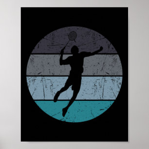 Lustiger Dminton Federball Für Männer Frauen Retro Poster