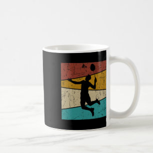 Lustiger Dminton Shuttle Vintage Retro für Männer Kaffeetasse