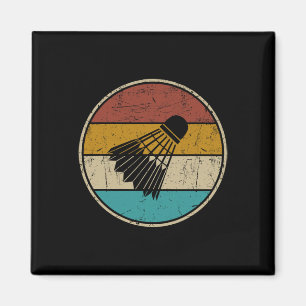 Lustiger Dminton-Shuttle Vintage Retro für Männer Magnet