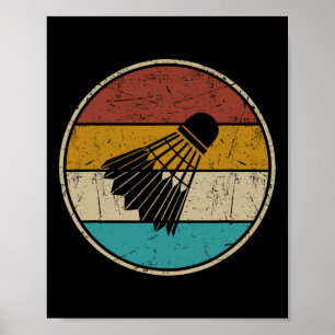 Lustiger Dminton-Shuttle Vintage Retro für Männer Poster